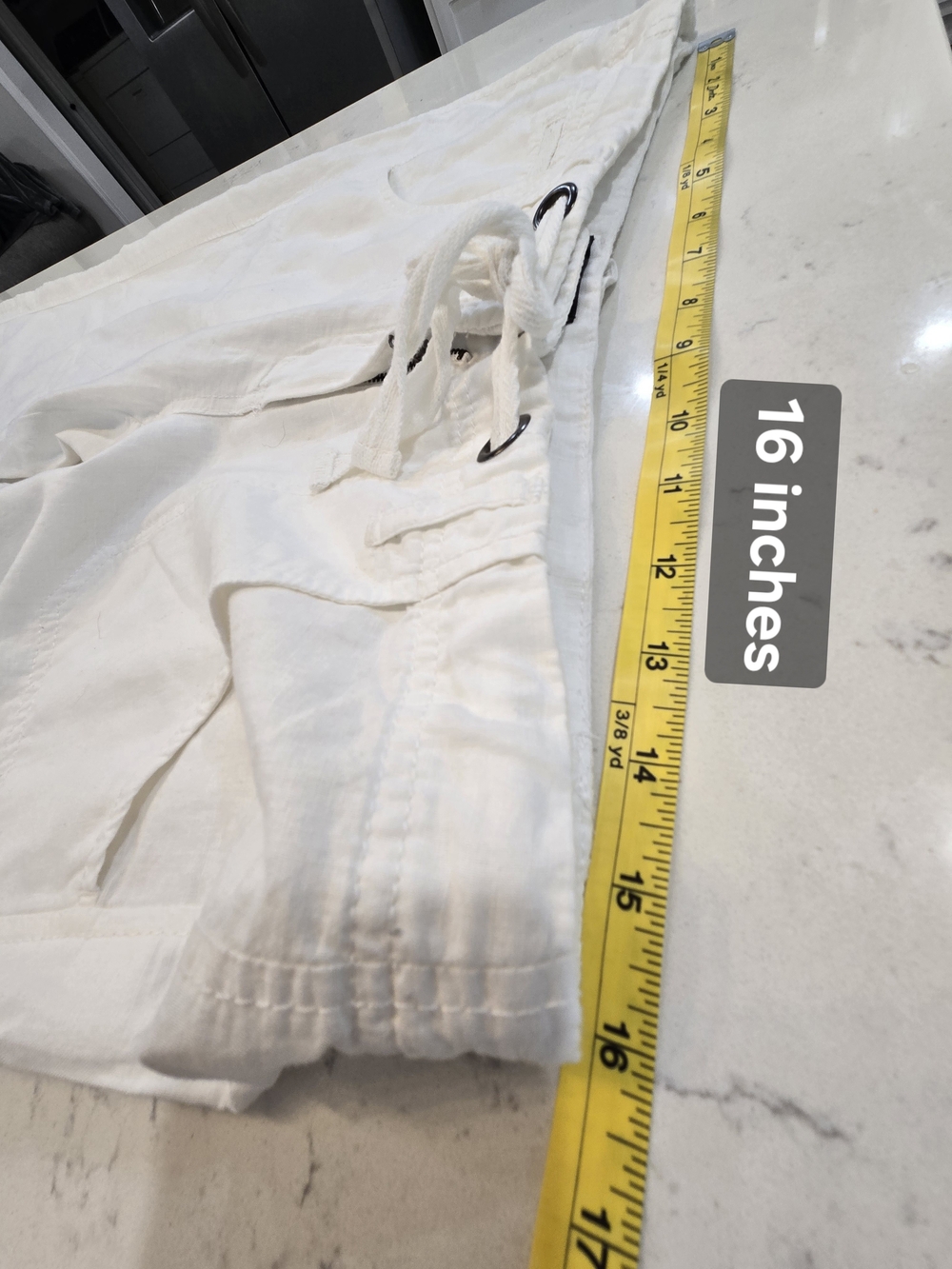 Willi Smith Women’s White Drawstring Bootcut Pants - Picture 5 of 6